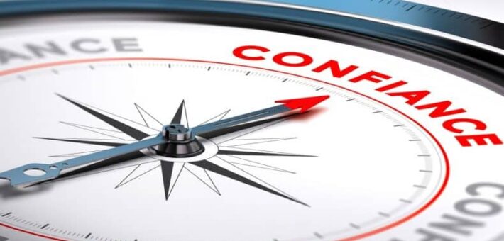 Image illustrative représentant une boussole dont ka flèche pointe sur le mot "confiance".