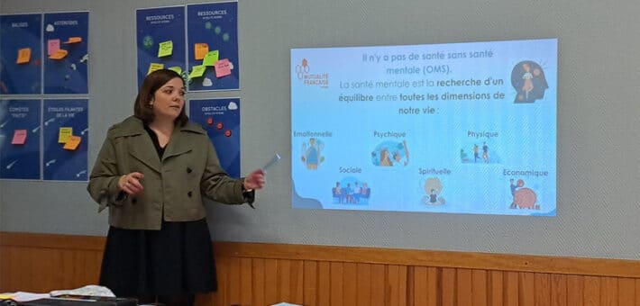 Atelier « La santé mentale on en parle » à la Mission Locale de St Renan en 2024 animé par Elodie BRENNE