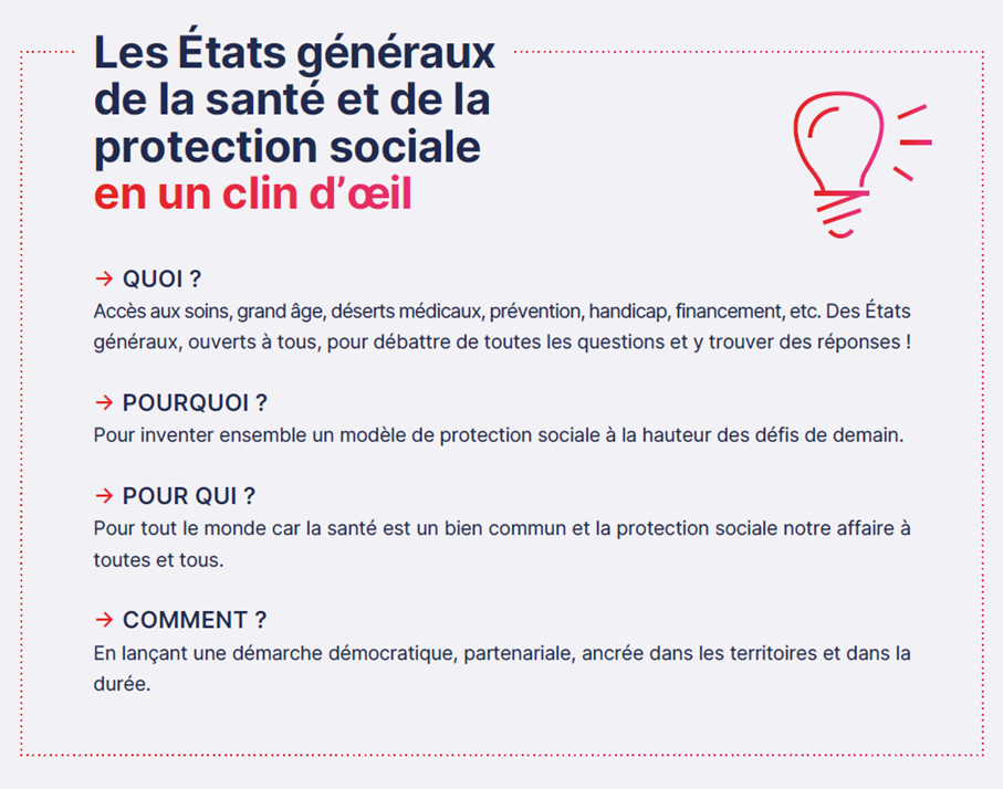 Etats généraux de la santé et de la protection sociale