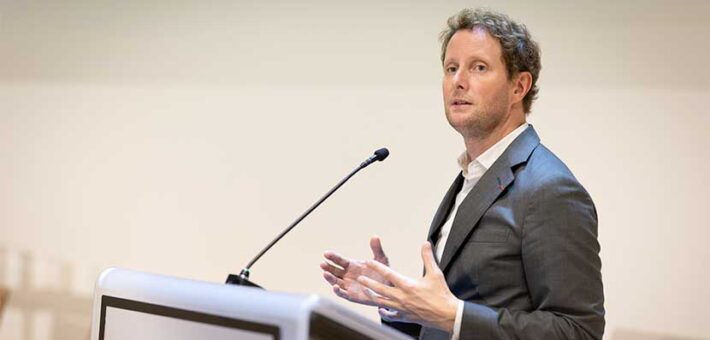 Clément Beaune, Haut-commissaire à la Stratégie et au Plan, à la Rentrée sociale de la Mutualité Française.